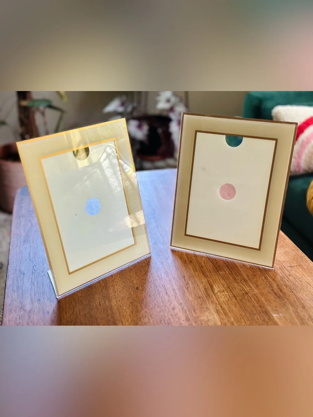 Blue Photo Album & Assorted Picture Frames - Blue, Gold, Gray